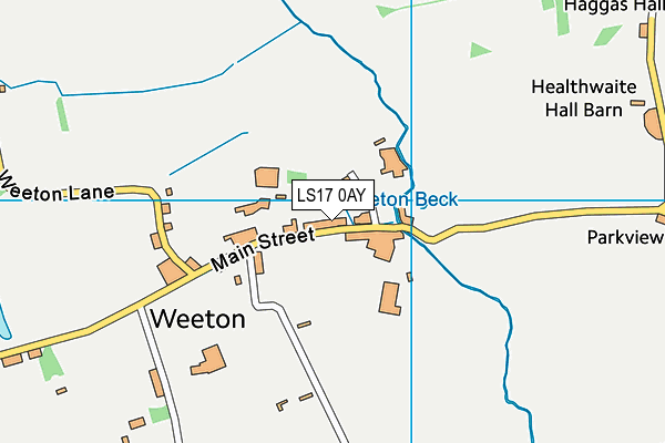 LS17 0AY map - OS VectorMap District (Ordnance Survey)