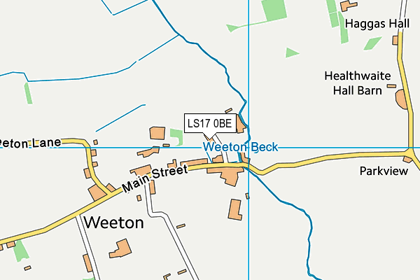LS17 0BE map - OS VectorMap District (Ordnance Survey)
