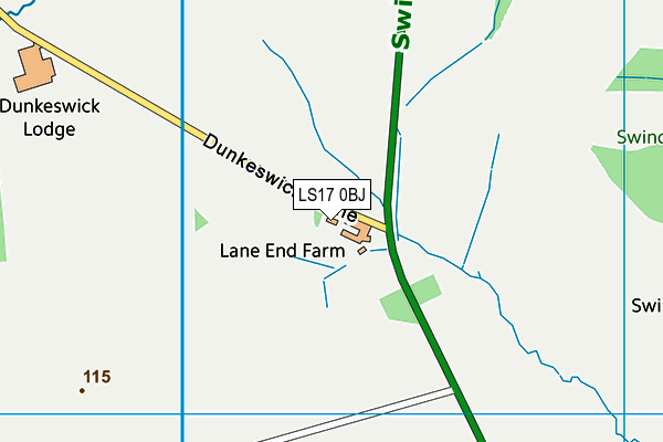 LS17 0BJ map - OS VectorMap District (Ordnance Survey)