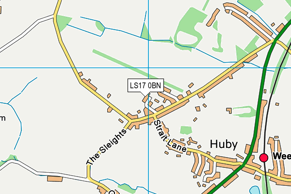 LS17 0BN map - OS VectorMap District (Ordnance Survey)