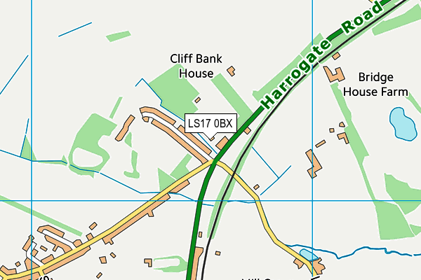 LS17 0BX map - OS VectorMap District (Ordnance Survey)