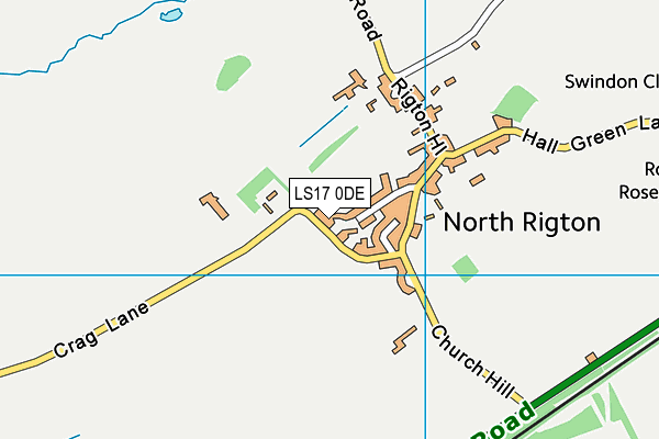 LS17 0DE map - OS VectorMap District (Ordnance Survey)