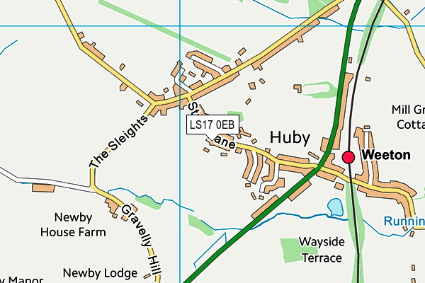 LS17 0EB map - OS VectorMap District (Ordnance Survey)