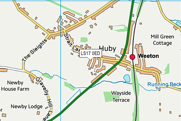 LS17 0ED map - OS VectorMap District (Ordnance Survey)