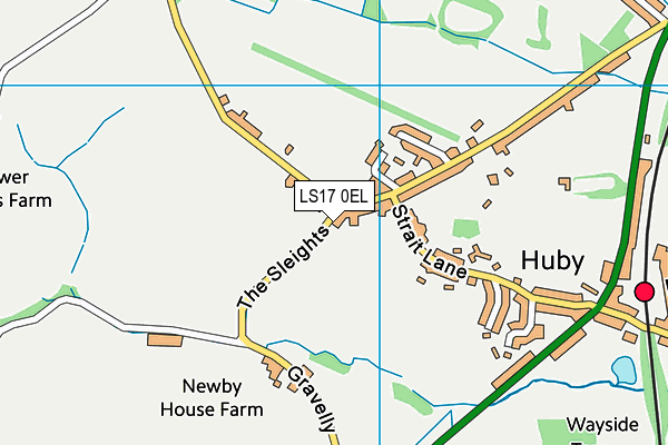 LS17 0EL map - OS VectorMap District (Ordnance Survey)