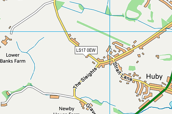 LS17 0EW map - OS VectorMap District (Ordnance Survey)