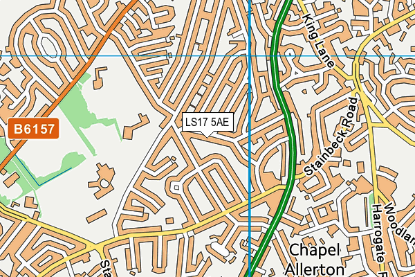 LS17 5AE map - OS VectorMap District (Ordnance Survey)