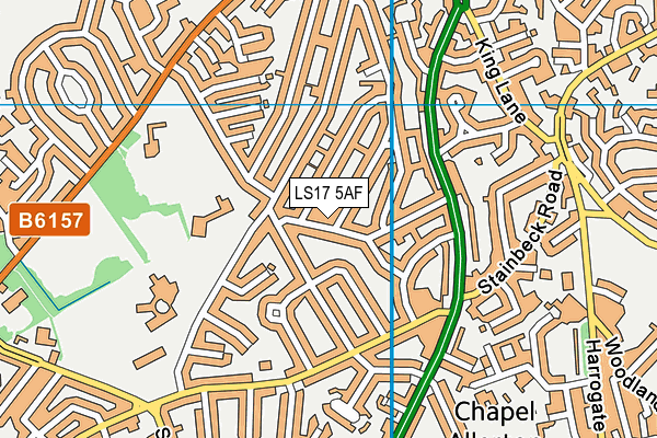LS17 5AF map - OS VectorMap District (Ordnance Survey)