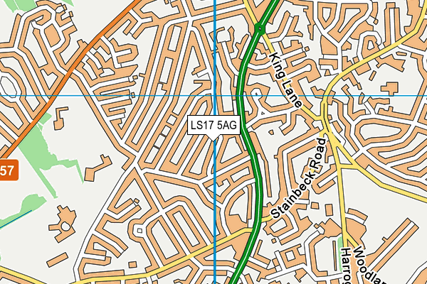 LS17 5AG map - OS VectorMap District (Ordnance Survey)
