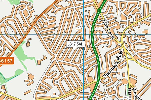 LS17 5AH map - OS VectorMap District (Ordnance Survey)