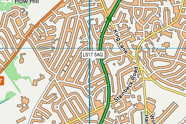 LS17 5AQ map - OS VectorMap District (Ordnance Survey)