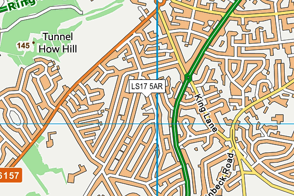 LS17 5AR map - OS VectorMap District (Ordnance Survey)
