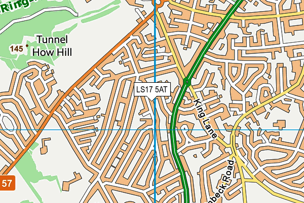 LS17 5AT map - OS VectorMap District (Ordnance Survey)