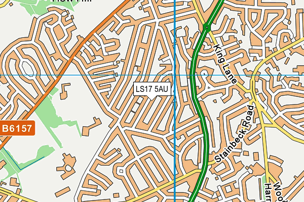 LS17 5AU map - OS VectorMap District (Ordnance Survey)