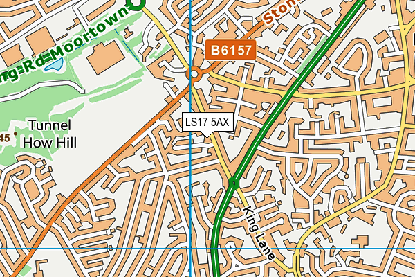 LS17 5AX map - OS VectorMap District (Ordnance Survey)