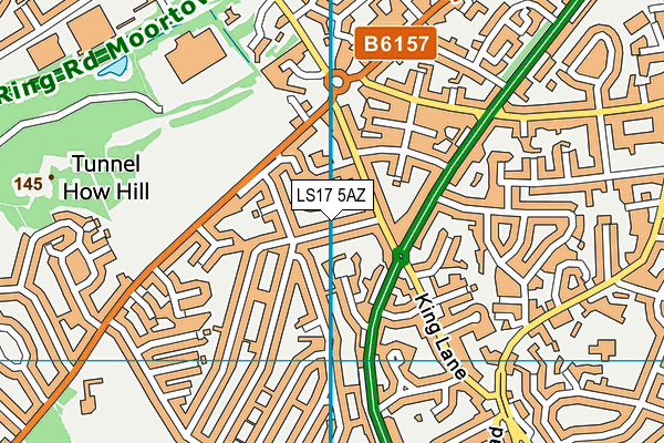 LS17 5AZ map - OS VectorMap District (Ordnance Survey)