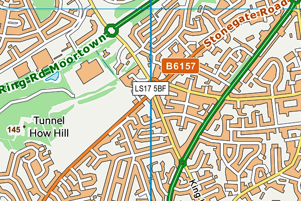 LS17 5BF map - OS VectorMap District (Ordnance Survey)