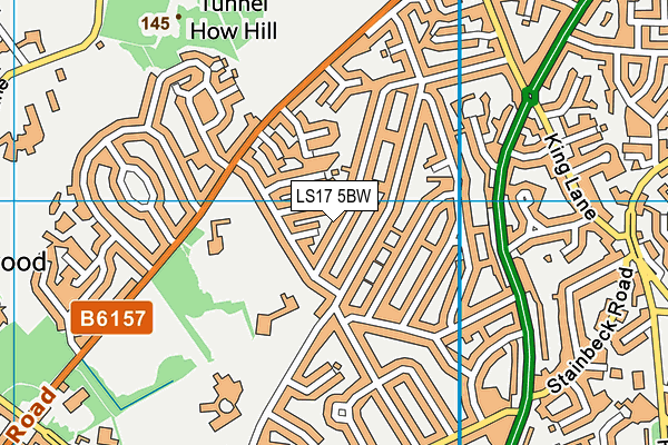 LS17 5BW map - OS VectorMap District (Ordnance Survey)