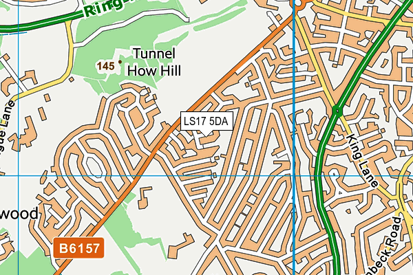 LS17 5DA map - OS VectorMap District (Ordnance Survey)