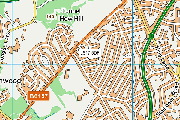 LS17 5DF map - OS VectorMap District (Ordnance Survey)