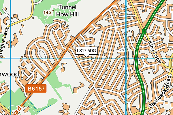 LS17 5DG map - OS VectorMap District (Ordnance Survey)