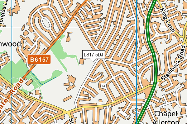 Manor Wood Primary School map (LS17 5DJ) - OS VectorMap District (Ordnance Survey)
