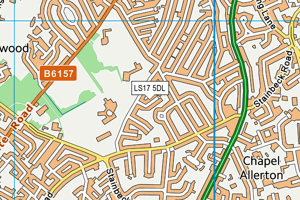 LS17 5DL map - OS VectorMap District (Ordnance Survey)
