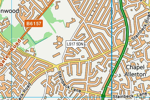 LS17 5DN map - OS VectorMap District (Ordnance Survey)