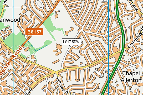LS17 5DW map - OS VectorMap District (Ordnance Survey)