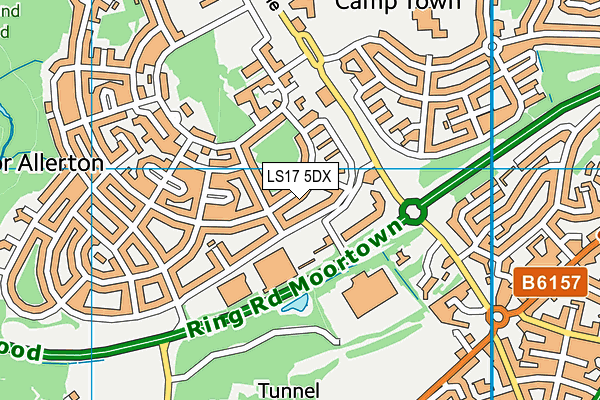 LS17 5DX map - OS VectorMap District (Ordnance Survey)