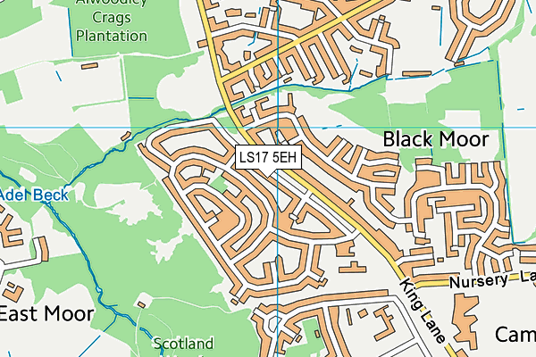 LS17 5EH map - OS VectorMap District (Ordnance Survey)
