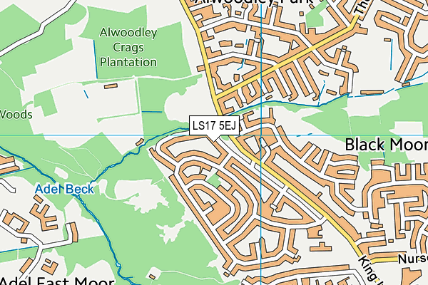 LS17 5EJ map - OS VectorMap District (Ordnance Survey)