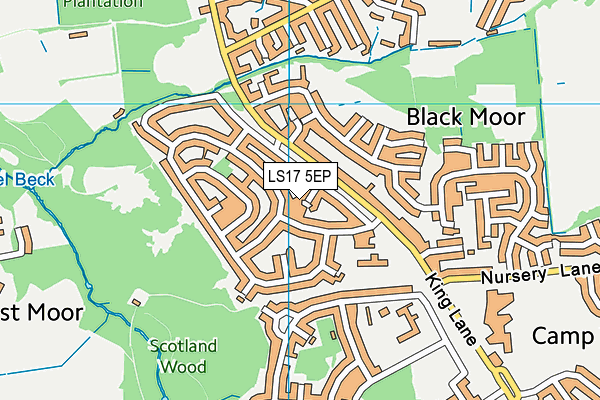 LS17 5EP map - OS VectorMap District (Ordnance Survey)