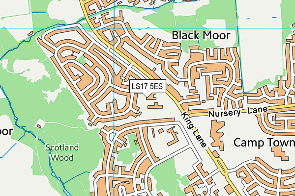 LS17 5ES map - OS VectorMap District (Ordnance Survey)