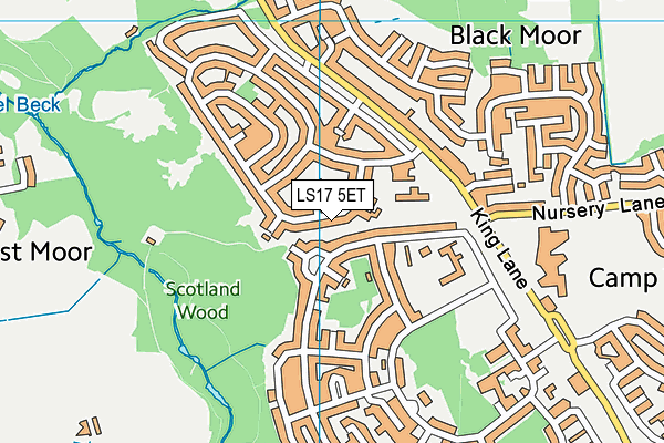 LS17 5ET map - OS VectorMap District (Ordnance Survey)