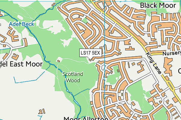 LS17 5EX map - OS VectorMap District (Ordnance Survey)