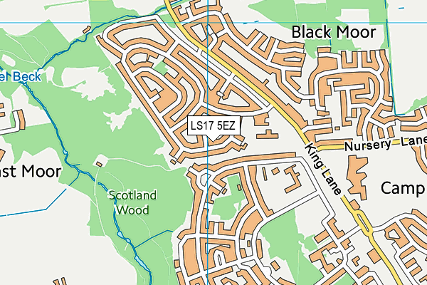 LS17 5EZ map - OS VectorMap District (Ordnance Survey)