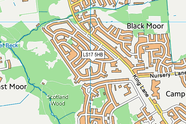 LS17 5HB map - OS VectorMap District (Ordnance Survey)