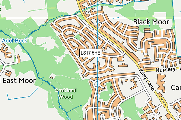 LS17 5HE map - OS VectorMap District (Ordnance Survey)