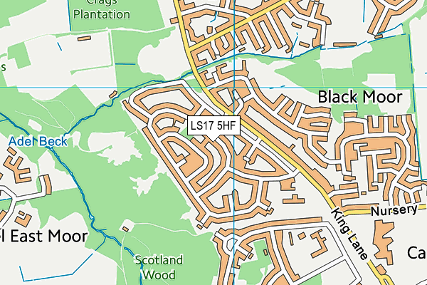 LS17 5HF map - OS VectorMap District (Ordnance Survey)