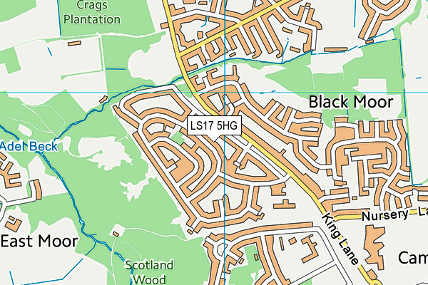 LS17 5HG map - OS VectorMap District (Ordnance Survey)