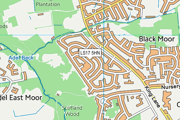 LS17 5HN map - OS VectorMap District (Ordnance Survey)