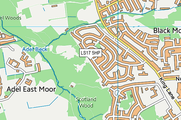 LS17 5HP map - OS VectorMap District (Ordnance Survey)