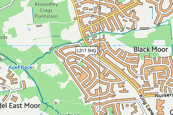 LS17 5HQ map - OS VectorMap District (Ordnance Survey)