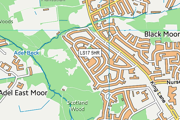 LS17 5HR map - OS VectorMap District (Ordnance Survey)