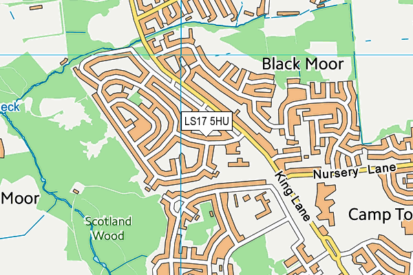 LS17 5HU map - OS VectorMap District (Ordnance Survey)