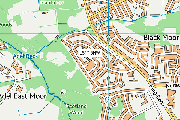 LS17 5HW map - OS VectorMap District (Ordnance Survey)