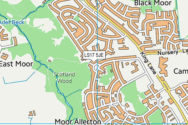 LS17 5JE map - OS VectorMap District (Ordnance Survey)