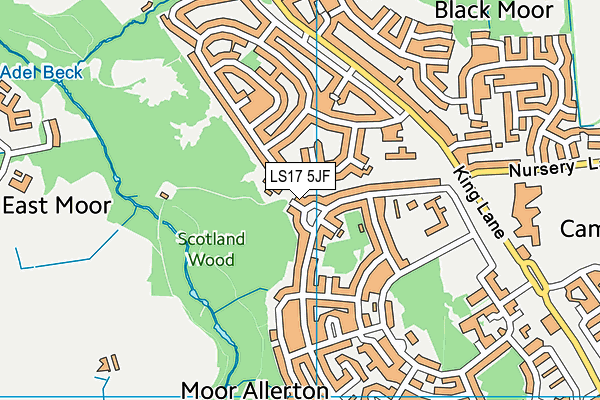 LS17 5JF map - OS VectorMap District (Ordnance Survey)