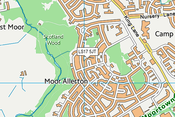 LS17 5JT map - OS VectorMap District (Ordnance Survey)
